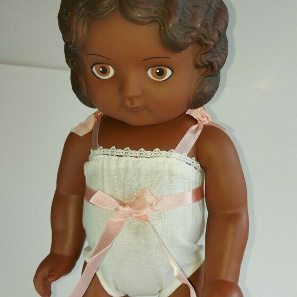 DAISY KINGDOM PANSY DOLL African American 1991 Dark Skin dress shoes 17" Ex Con - Picture 10 of 12